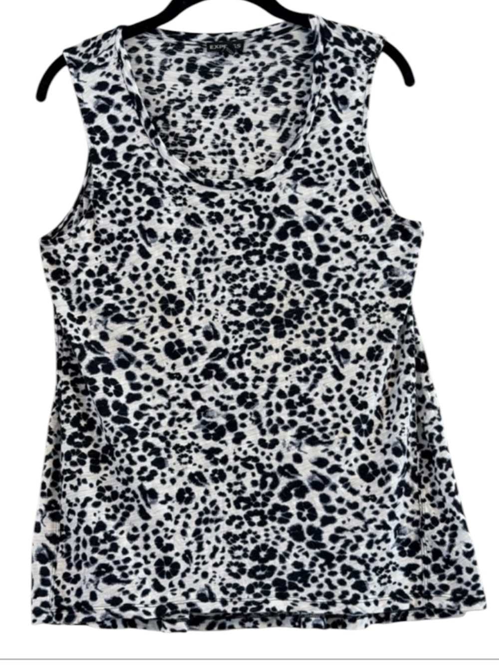 Express Monochrome Leopard Print Tank Top Size M